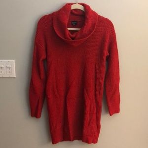 Red Turtleneck Sweater by Free Press